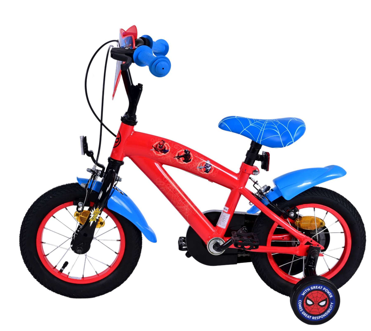 Spiderman Ultimate Spider-Man Children's Bike Boys 12 palcové modré červené dvě ruční brzdy