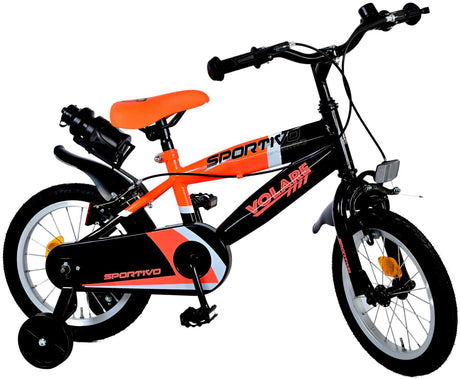 Volare Sportivo Kinderfiets Jongens 14 inch Neon Oranje Zwart Twee Handremmen