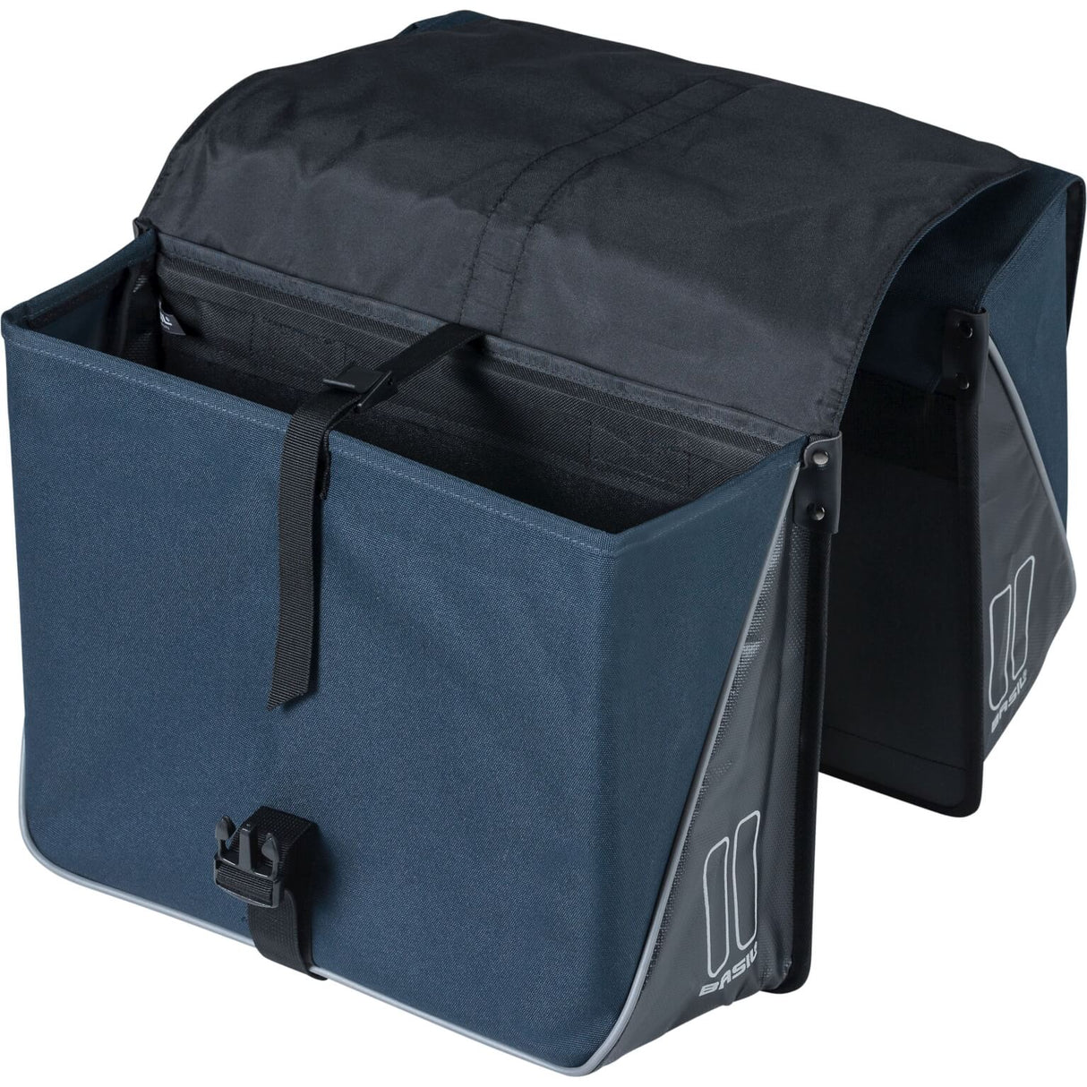 Basil Forte Double Bicycle Borsa, Acqua -reporiale, blu navy, 35L