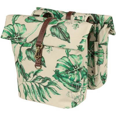 Sac double à vélo de basilic, animal de compagnie recyclé, repliement de retenue à l'eau, unisexe, vélo, beige de sable