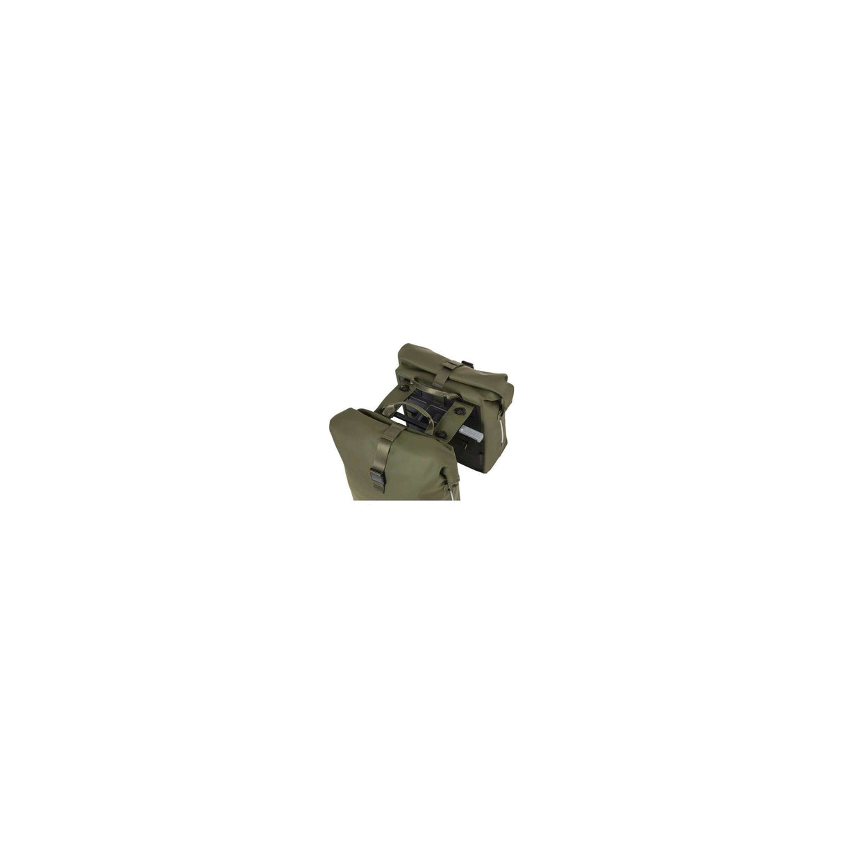 Basil double pannier soho nordlicht mik 41 litres 15 x 31 x 38 cm - moss green