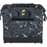 Basil Grand Flower fietsshopper zwarte waterafstotende tas met laptopvak 23L