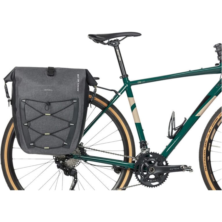 Basil Navigator Storm Mik Side Fietas Sporty and Functional Bicycle Borsa Nero 100% impermeabile