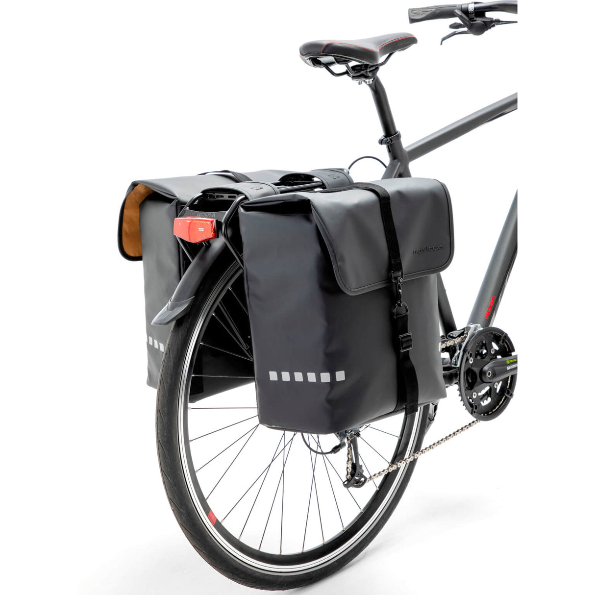 Newlooxs Nouveau sac à vélo Double, noir, noir - Répondant, réflexion, adapté aux vélos électriques