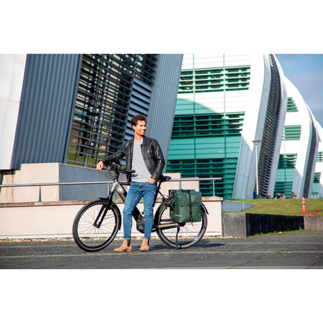 Cykelväska Odense - Tuff, rymlig dubbel ryggsäck för elektriska cyklar - Grönt