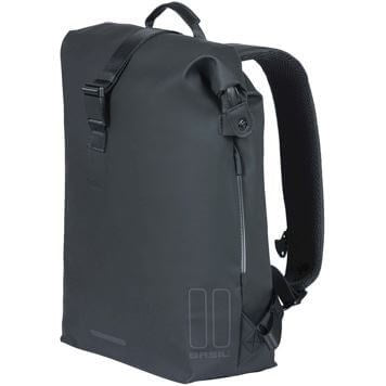 Basil SoHo MIK Side bicycle shoulder bag - black, waterproof, PU, ​​Nordlicht LED, 17l