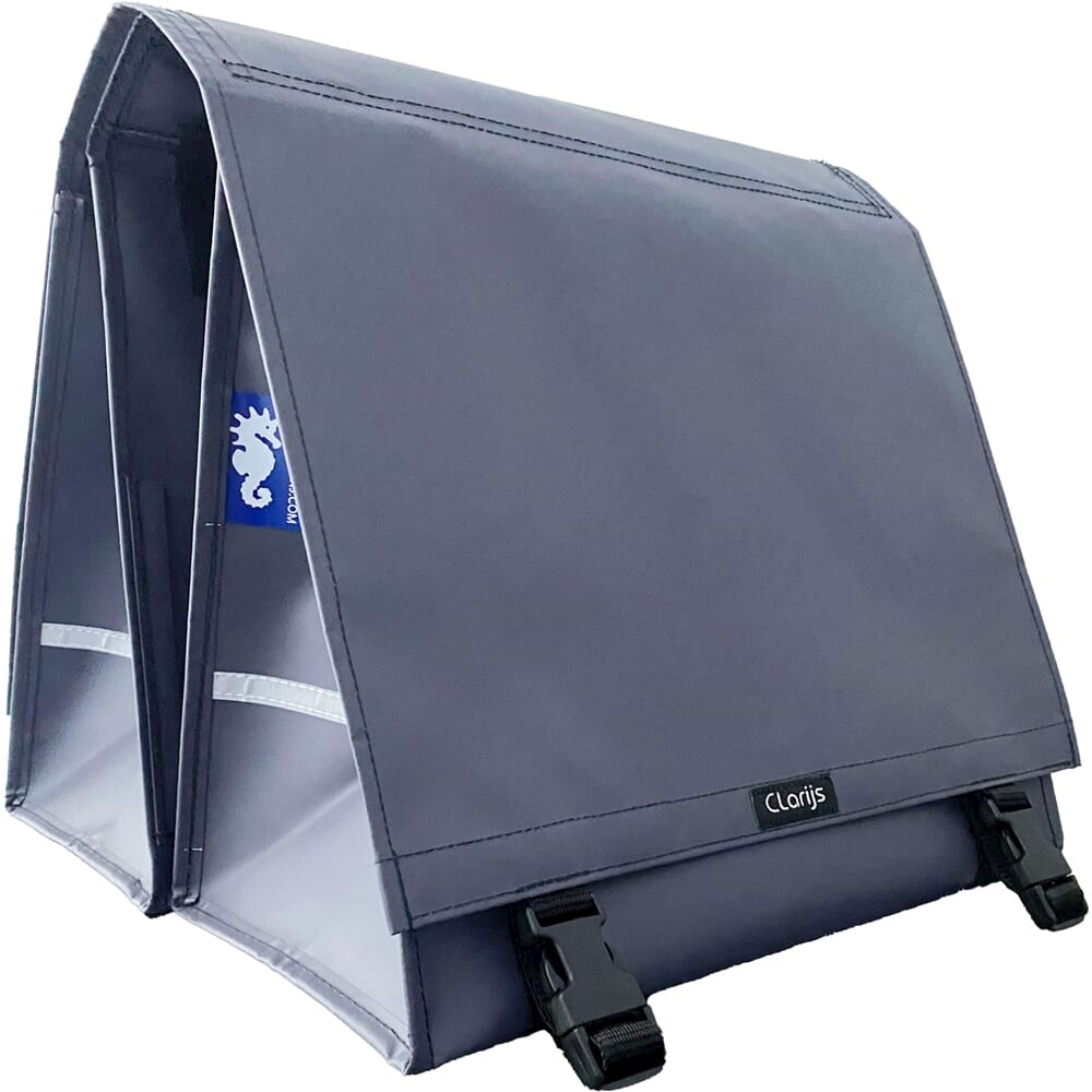 Clarijsa torba rowerowa Double XL PVC 46L z wnęką Matt Grey