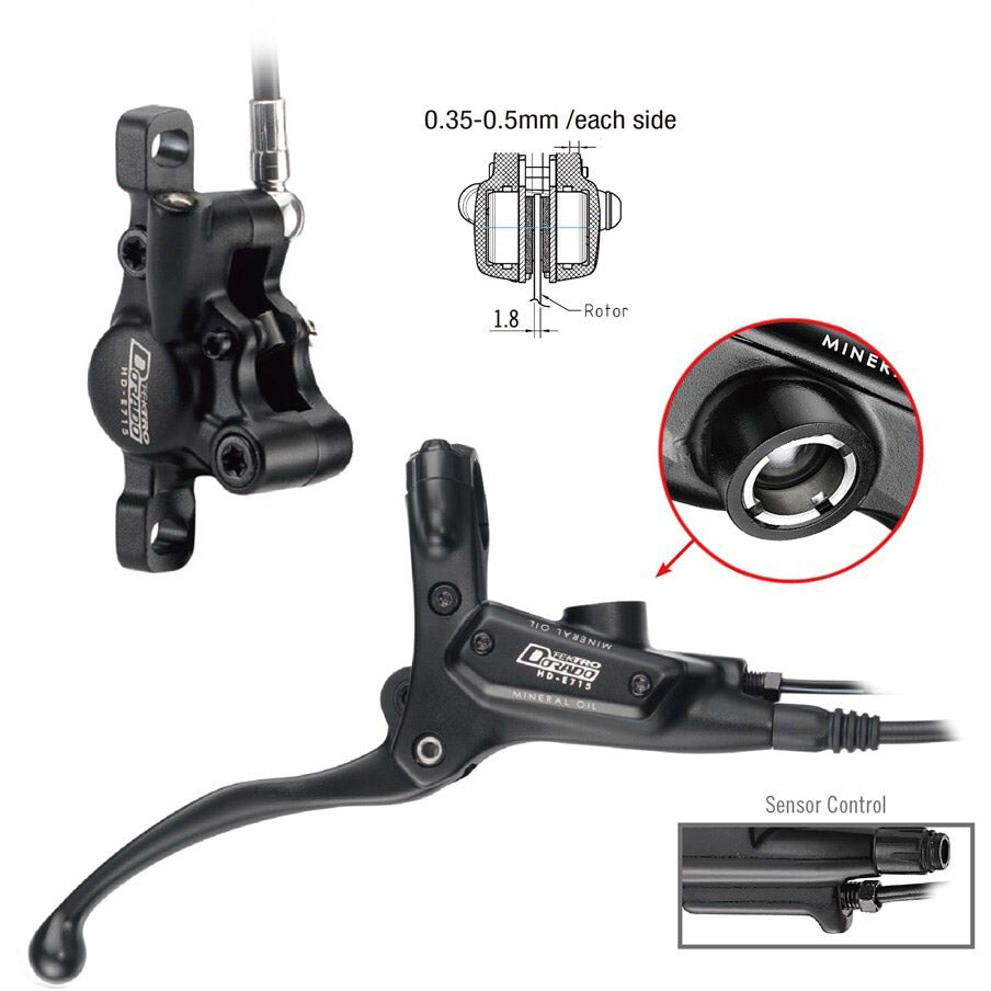 Tektro HD-E715 Hydraulická disková brzda RH 1800mm černá