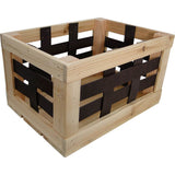 Bicycle crate leather grid 20L 40x29x24cm