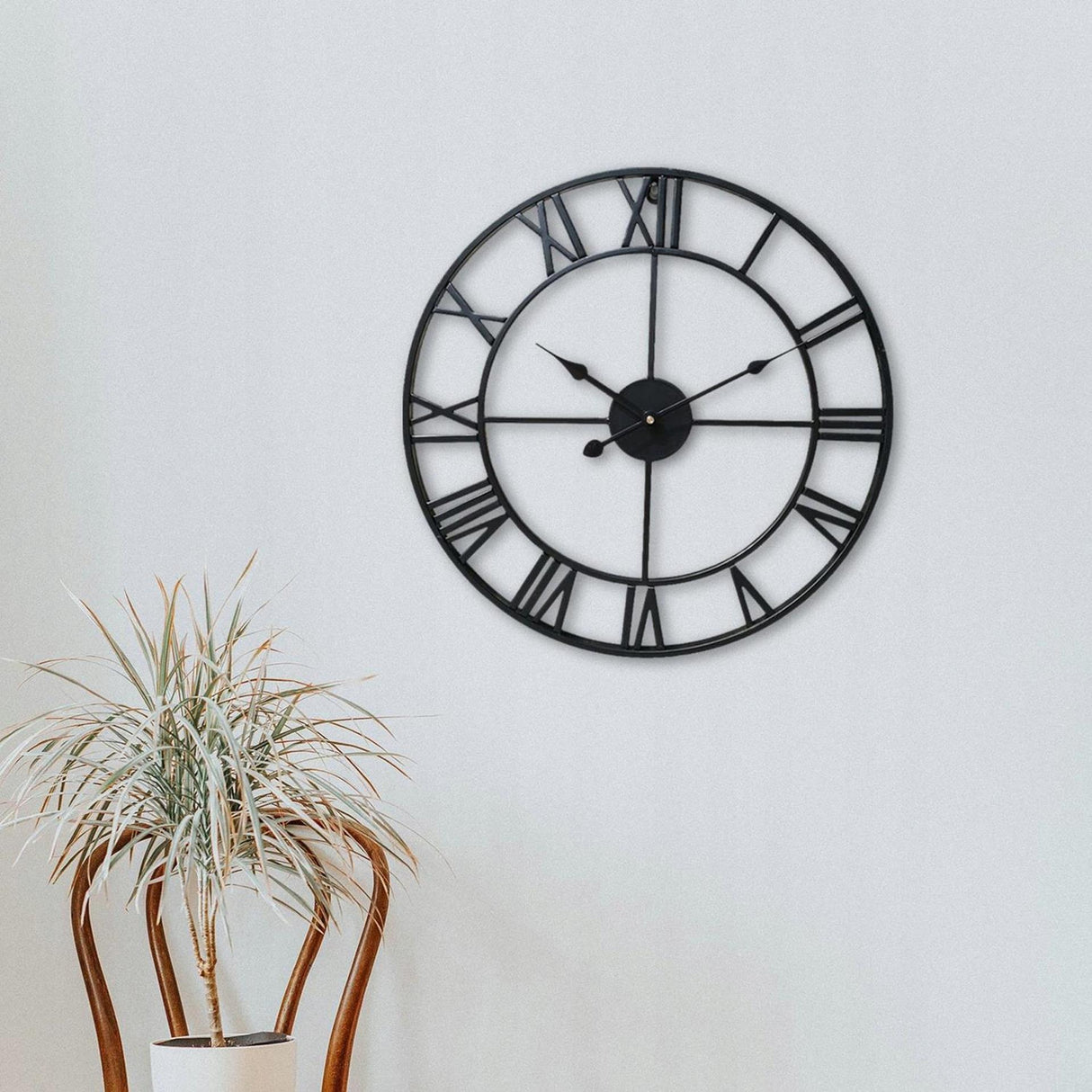 Teesa wall clock aluminum ø60cm black