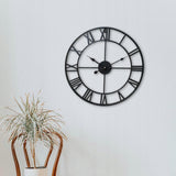 Teesa wall clock aluminum ø60cm black