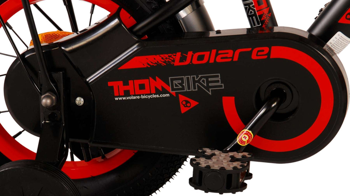 Volare Thombike Children's Bike - Jungen - 12 Zoll - schwarz rot