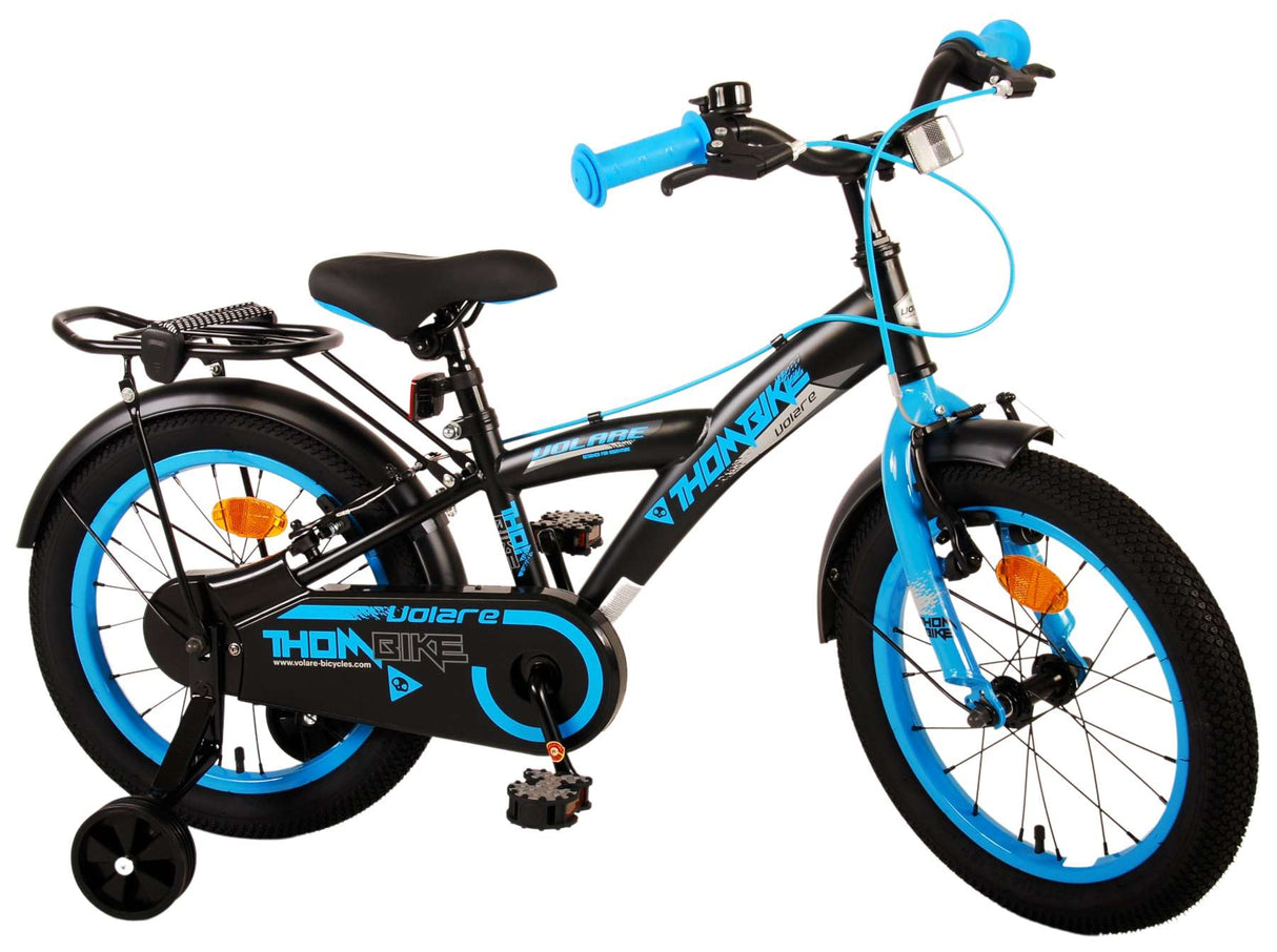 Volare Thombike Children's Bike - Boys - 16 pouces - Bleu noir - Freins à deux mains