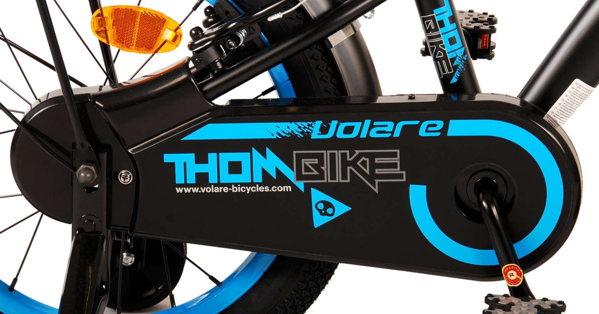 Volare Thombike Children's Bike - Boys - 16 tommer - Black Blue - To håndbremser