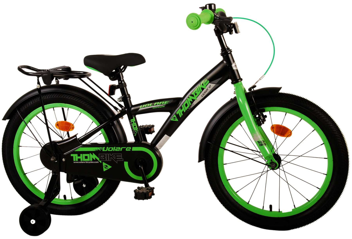 Volare Thombike Children's Bike Boys 18 inch Black Green