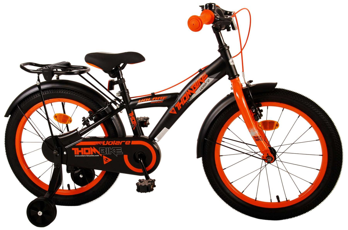 Volare Thombike Kinderfiets Jongens 18 inch Zwart Oranje Twee handremmen