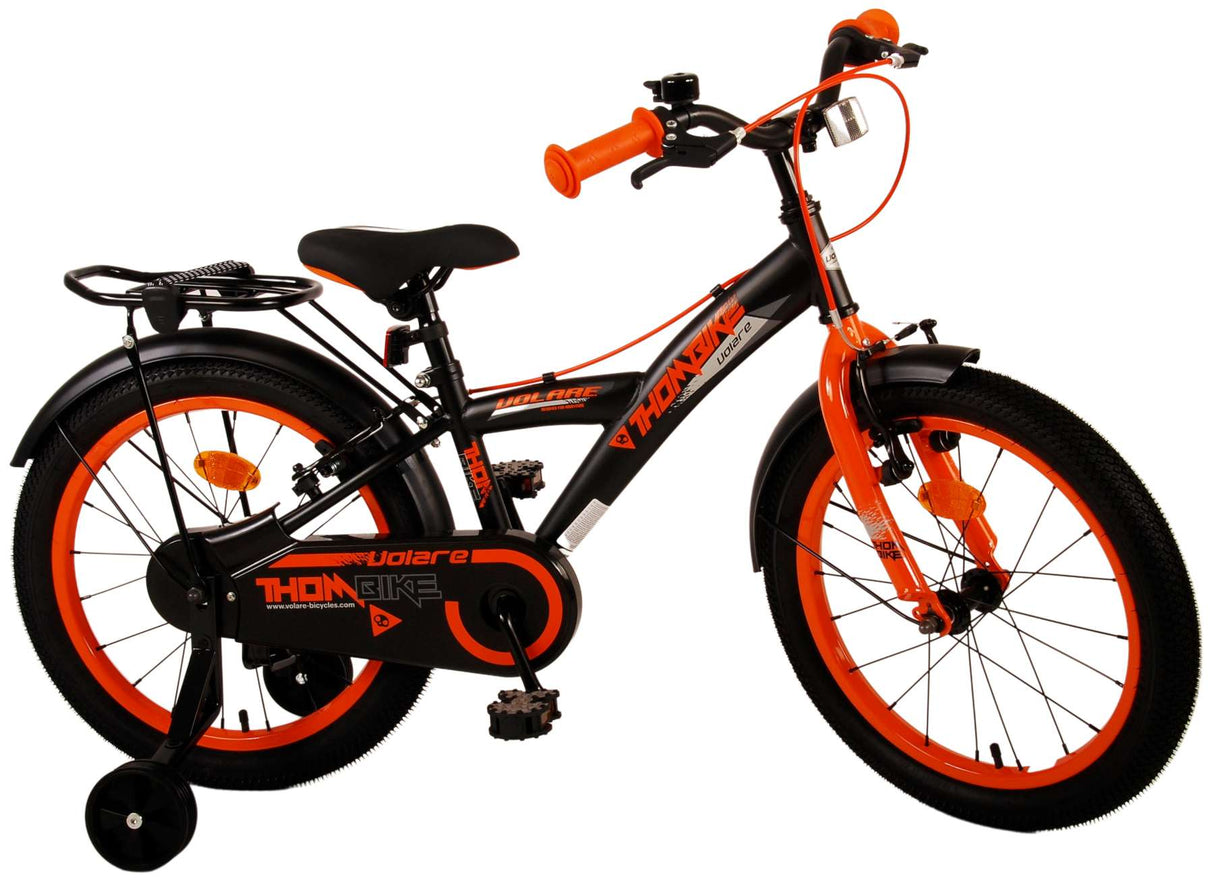 Volare Thombike Kinderfiets Jongens 18 inch Zwart Oranje Twee handremmen