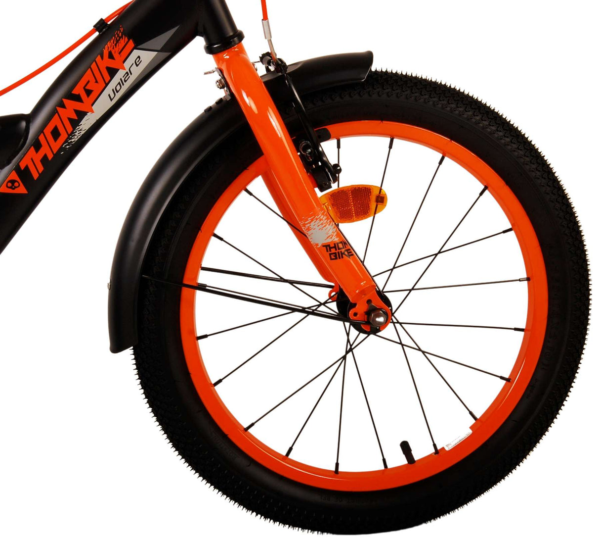 Volare Thombike Kinderfiets Jongens 18 inch Zwart Oranje Twee handremmen