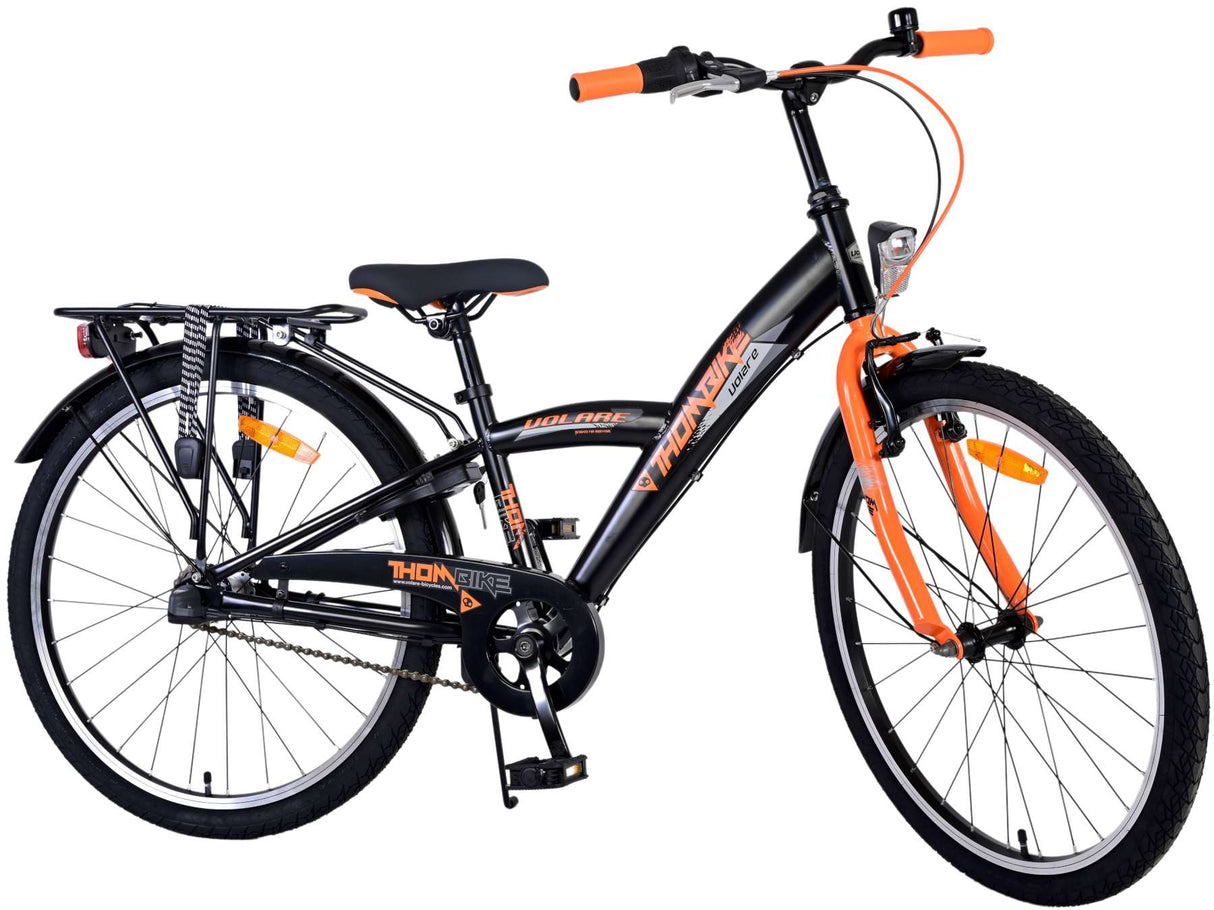 Volare Thombike Children's Bike Boys 24 -calowe czarne pomarańczowe 3 biegi