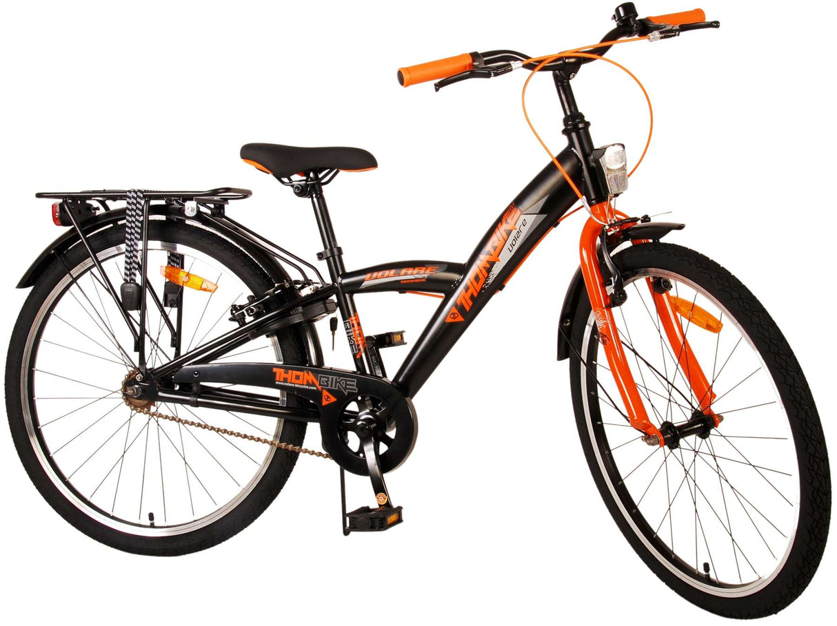 Volare Thombike Kinderfiets Jongens 24 inch Zwart Oranje Twee handremmen