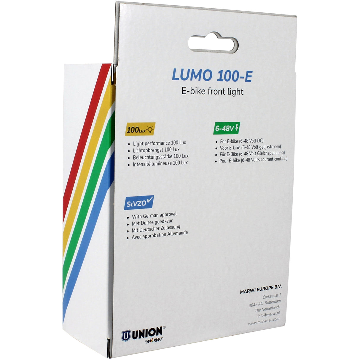 Union Headlight Lumo 100-E E-Bike 6-48V 80Lux