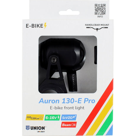 Union headlight Auron 130-E Pro e-bike 6-16V 130lux