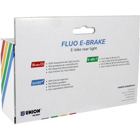 Union rear light e-bike fluo e-brake with bracket