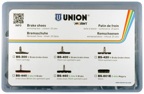 Marwi Union Brake Pad Set BS-460 V-Brake 75mm (25 pairs)