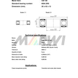 Union kullager kullager CB-135 20x42x12