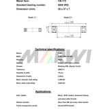 Rolamento de esferas Union CB-172 25x37x7