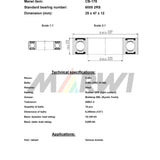 Rolamento de esferas Union CB-178 25x47x12