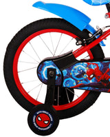 Spiderman Ultimate Spider-Mann Kanner Bike Jongen 16 Zoll bloe rout zwee Hand Bremsen