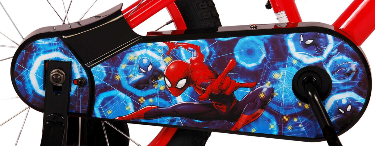 Spiderman Ultimate Spider-Man Bike Bike Bike Boys de 16 pulgadas Rojo Dos frenos de dos manos