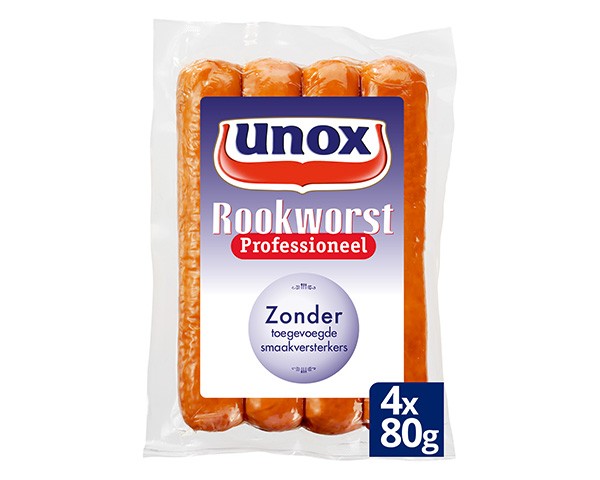 Unox rökt korv proffs (48x 80gr)