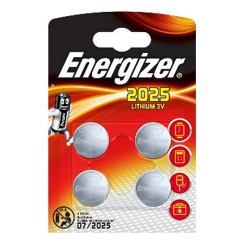 Batterie a cella a pulsante 3v al litio Energizer (CR2025) 4 pezzi