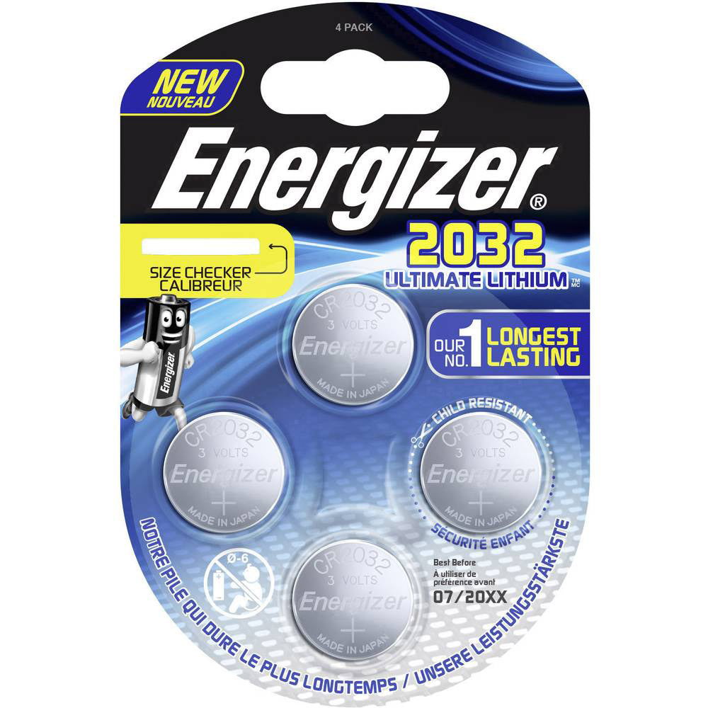 Enerdis Ultimate Lithium 3V Button Cell Batteries (CR2032) 4 pièces