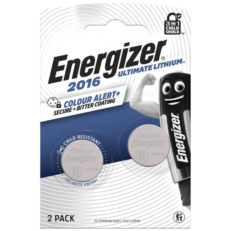 Enerdis energizer knoopcel ultimate lithium 3v cr2016 (2st)