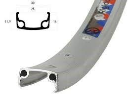 Ryde Rim 20x2.125 Srebro široko 13 AS32