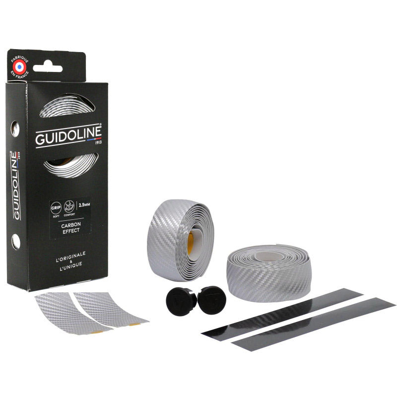 Velox Stuurtape Carbon geperforeerd zilver (2st)