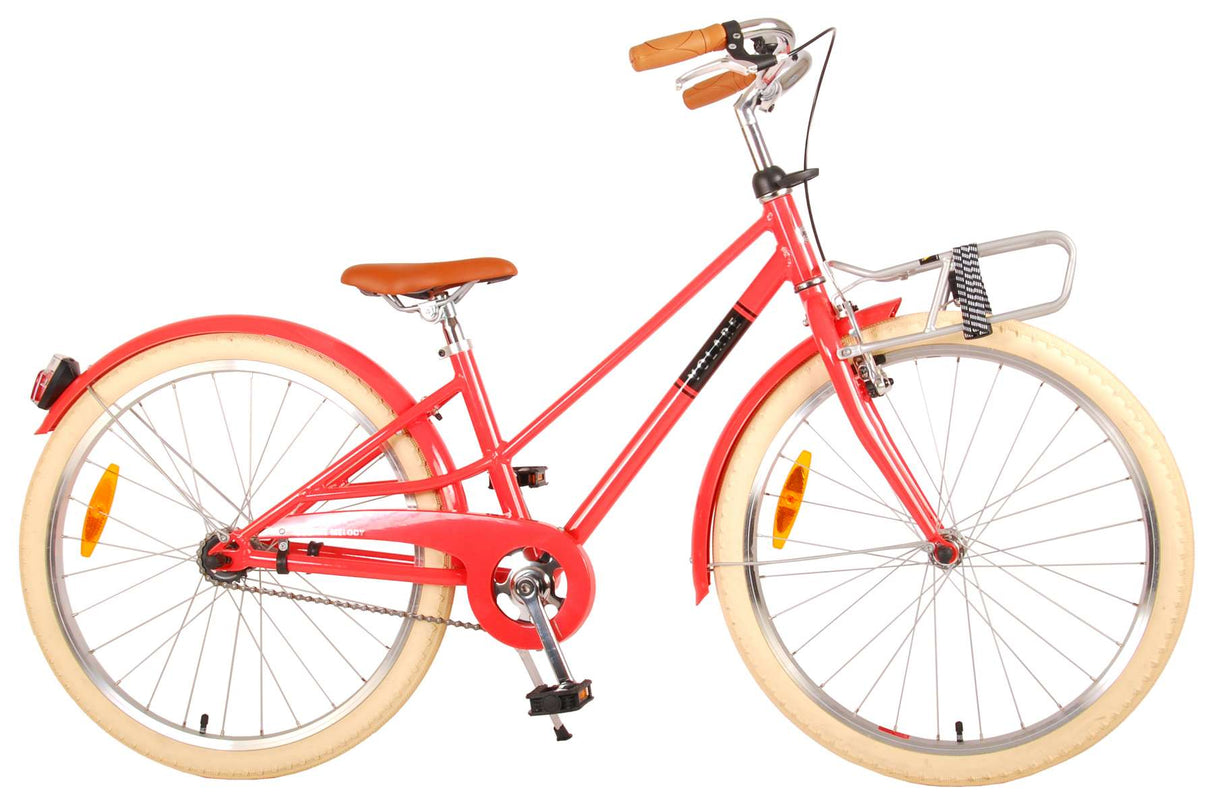 Volare Melody Children's Bike Girls 24 pouces Coral Red Prime Collection