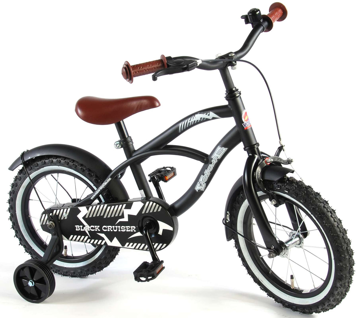 Volare Black Cruiser Children's Bicycle - Boys - 14 Inch - Black - 95% assembled