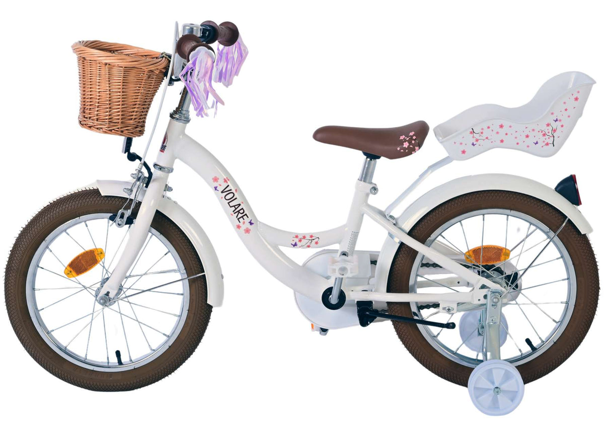 Volare Blossom Children's Bicycle - Mädchen - 16 Zoll - Weiß