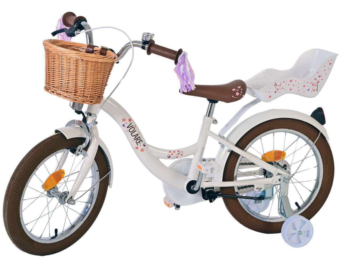 Volare Blossom Children's Bicycle - Mädchen - 16 Zoll - Weiß