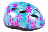 Volare Dětská kola helma Xs Blue Pink Flowers 47-51 cm Extra malý model