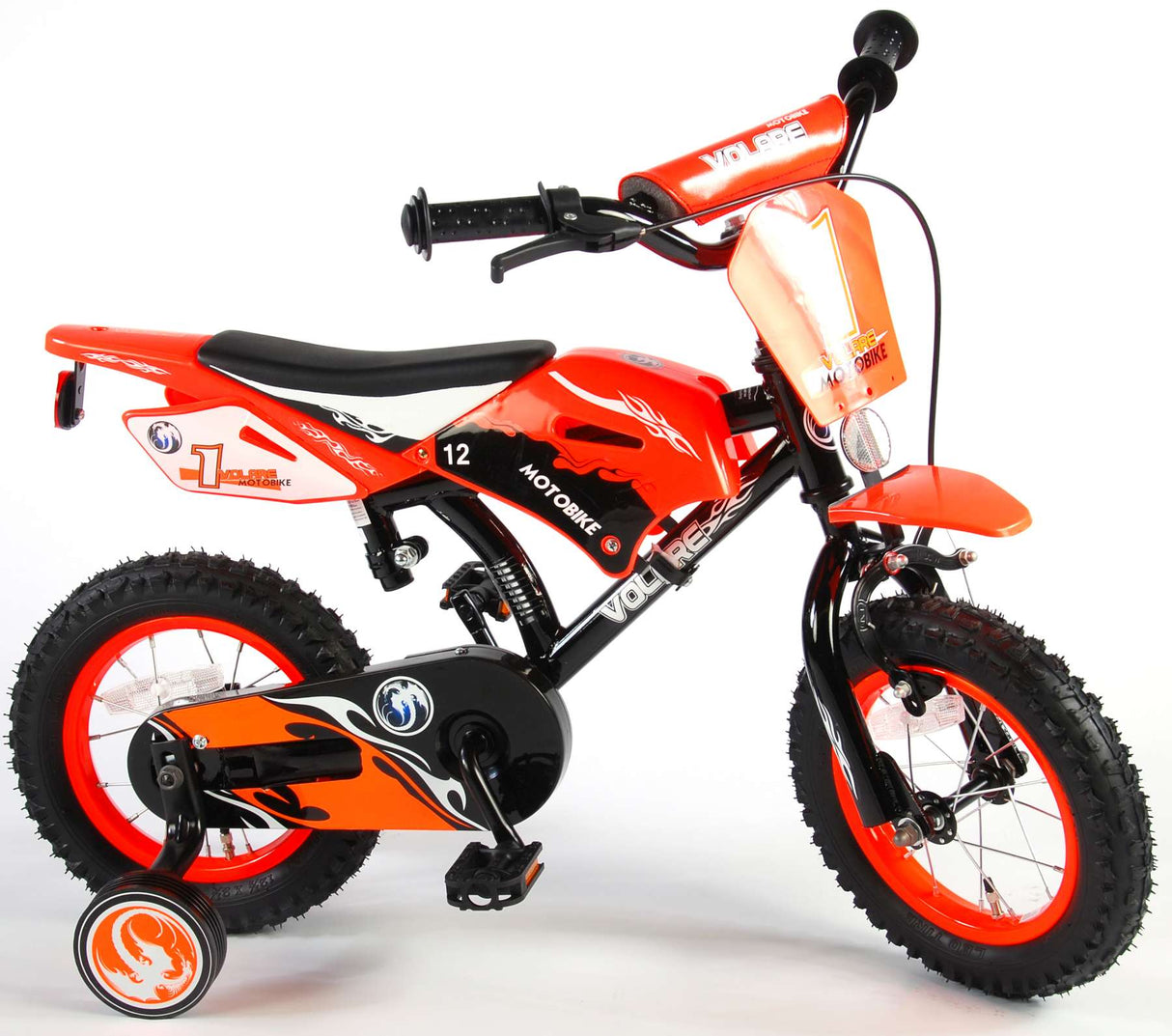 Volare Motorbike Children's Bike Boys 12 inch Orange 95% assembled