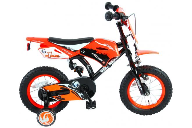 Chlapci z motorky Volare Motorbike Children's Bike 12 Inch Orange 95% Sestaveni