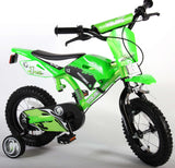 Volare Motorbike Children's Bike Boys 12 -calowe zielone dwa ręczne hamulce