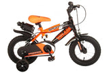 Volare Sportivo Kinderfiets Jongens 12 inch Neon Oranje Zwart Twee Handremmen 95% afgemonteerd