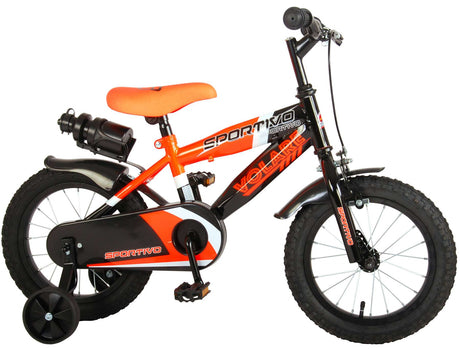 Volare Sportivo Kinderfiets Jongens 14 inch Neon Oranje Zwart 95% afgemonteerd