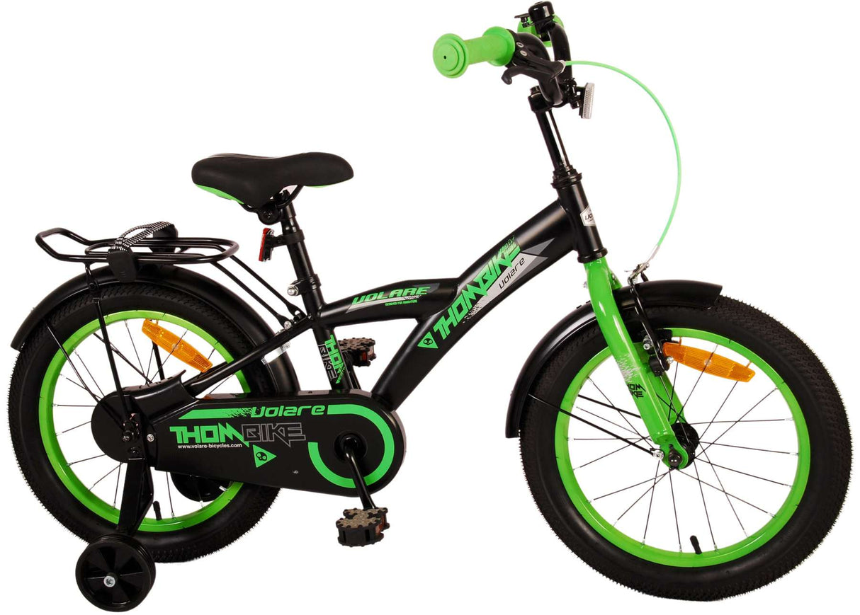 Volare Thombike Children's Bike Boys 16 tum Black Green